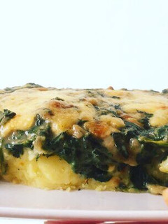 Una foto de Gratinado de patatas y espinacas