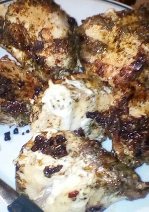 Una foto de Pollo a la criolla al horno con Papas