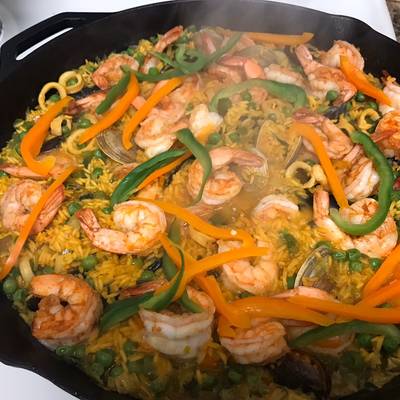 Paella de mariscos Receta de Zobeida Urdaneta- Cookpad