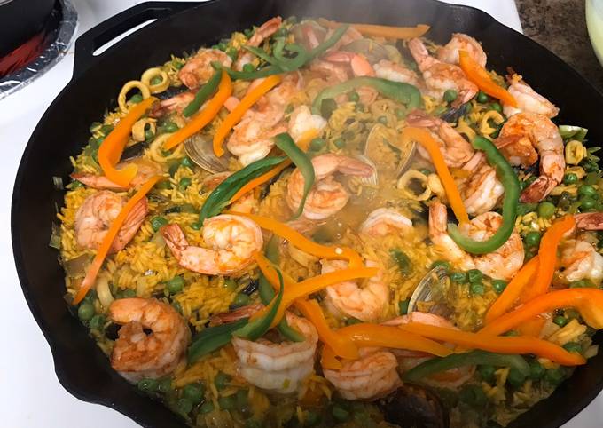 Paella de mariscos Receta de Zobeida Urdaneta- Cookpad