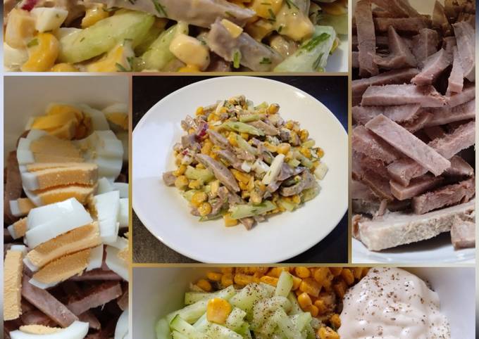 Салат со свиным языком, морковью и луком: рецепт - Лайфхакер