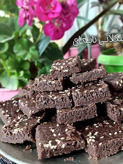 عکسی از دستور شیرینی شکلاتی تابه ای