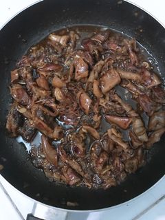 Hình của món Mực mặn rim.