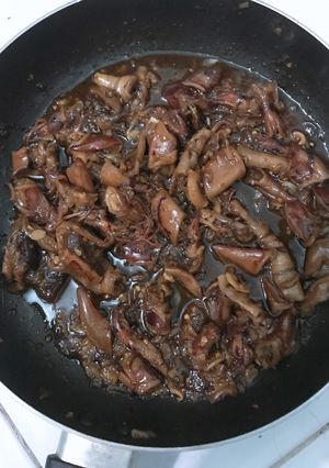 Hình của món Mực mặn rim.
