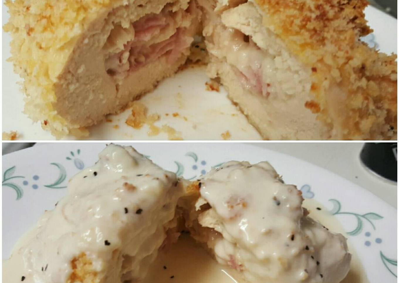 Chicken Cordon Bleu with Cheese Sauce