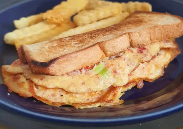 Resep Mudah Omelete Sandwich Nikmat Lezat