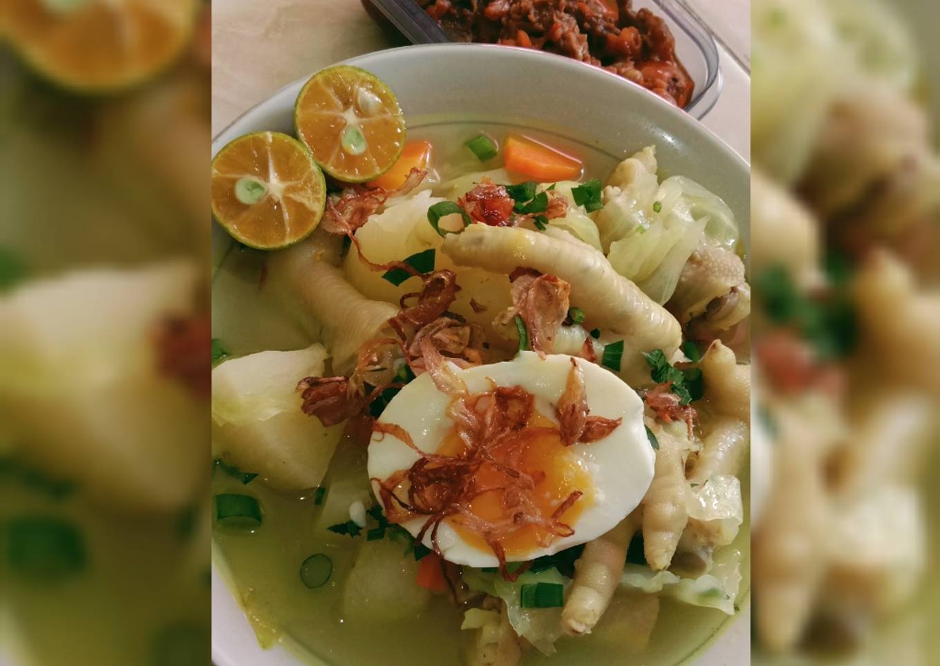 Sop singkong ceker
