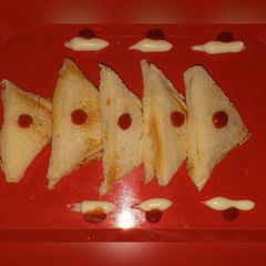 A picture of Vegetable chees mayo sandwich.