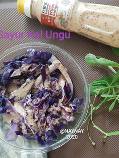 Foto resep Salad Sayur Kol Ungu Saus Kewpie
