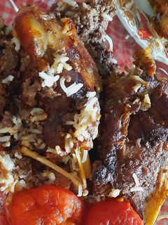 عکسی از دستور گوشت گوسفندی لای پلو