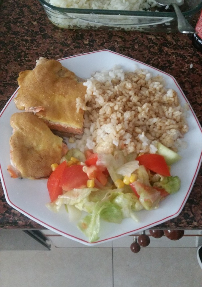 Una foto de Salmón Gratinado con mayonesa