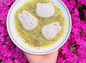 Hình của món Ăn dặm - Đậu hũ yến mạch sốt kiwi.