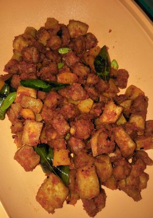 Foto resep Balado kentang tempe tahu pete