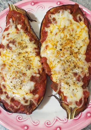 Une photo de Aubergines Gratinées