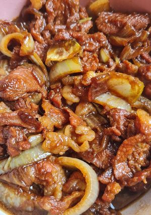 Foto resep Yoshinoya beef / daging yoshinoya budget minimalis