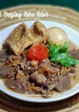 Foto resep Terik Daging Tahu Telur