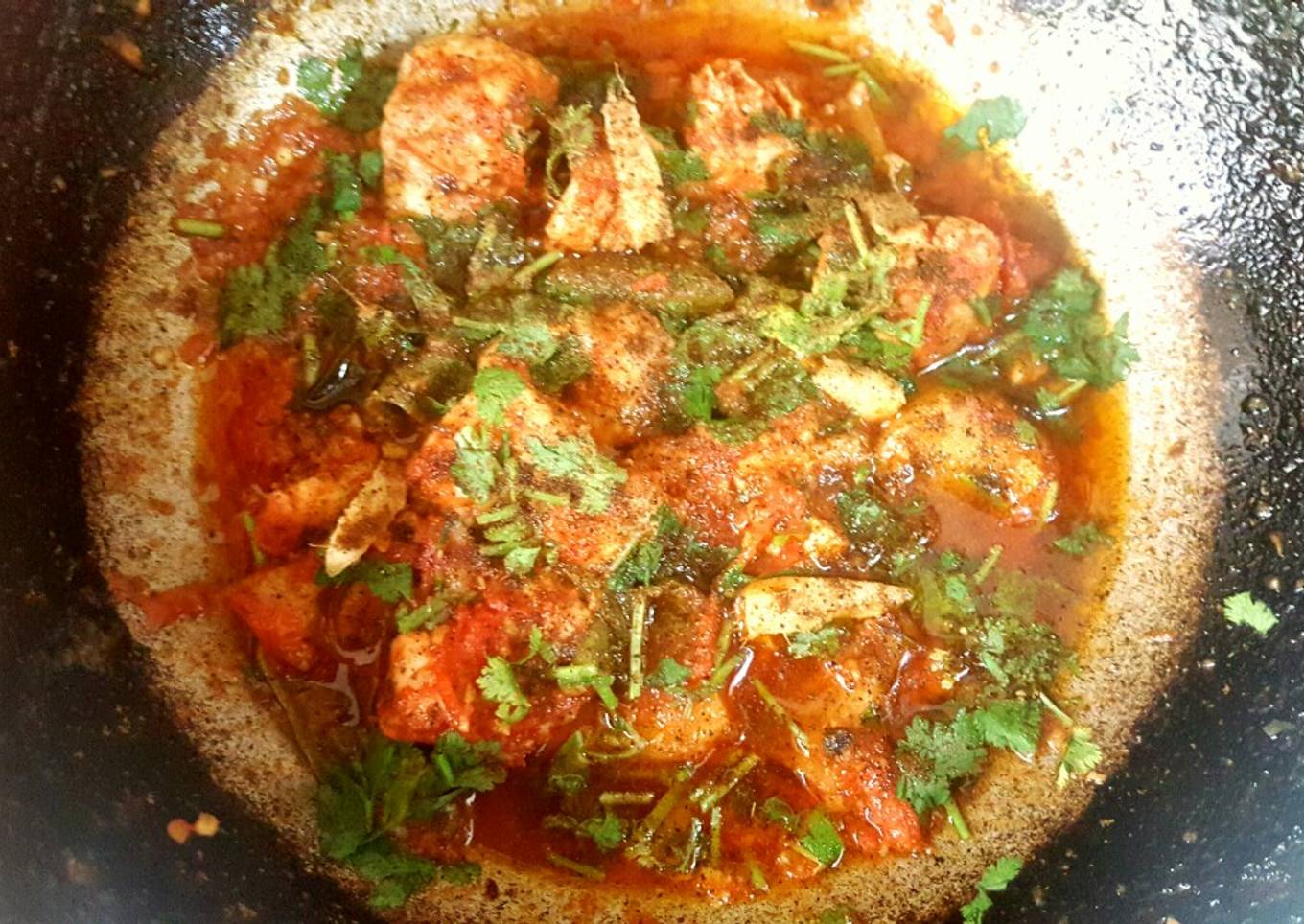 Spicy Chicken Karhai/ Spicy Chicken Curry in a Wok😋