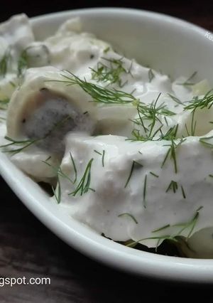 Zdjęcie przepisu Śledzie w śmietanie.