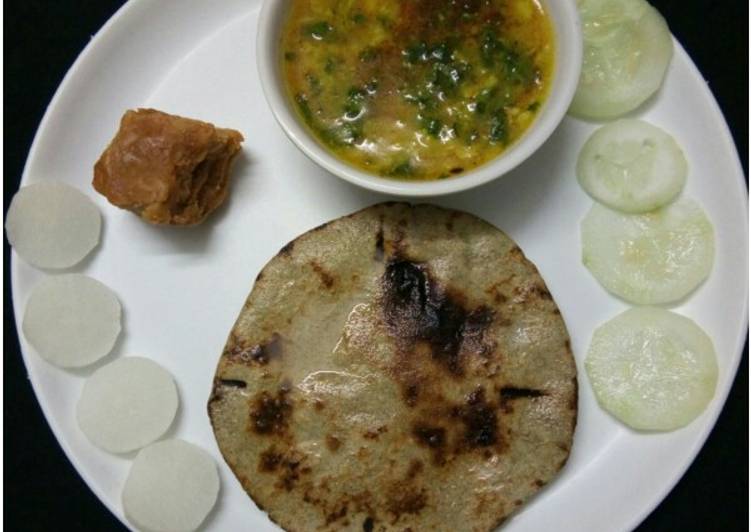 Recipe of Ultimate Bajra roti with mix dal