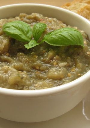 A picture of Vickys Aubergine (Eggplant) Spread / Baba Ganoush GF DF EF SF NF.