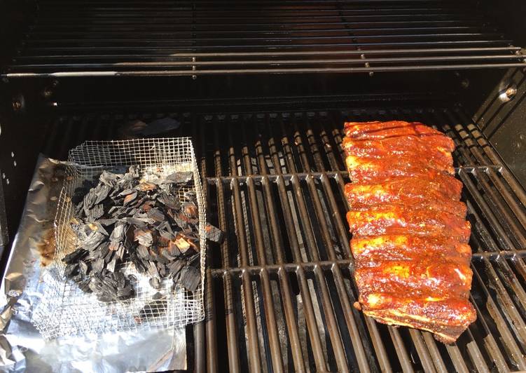 Smoked beef ribs on a gas bbq🇨🇦