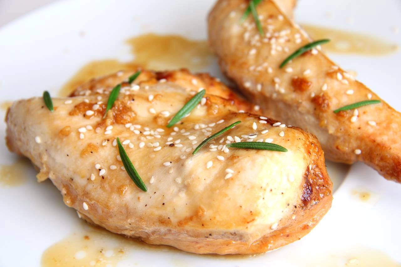 Mézes-szójás gyors csirkemell recept recept fotó