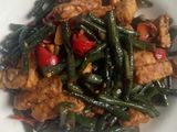 Tumis tempe kacang panjang