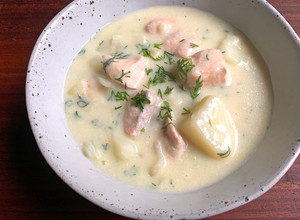 A picture of Salmon & Potato Milk Soup.