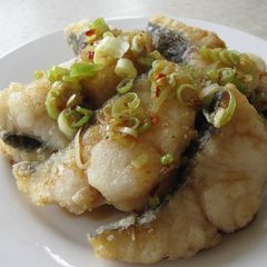 Fried White Fish with Spicy Ponzu Sauce A picture of Fried White Fish with Spicy Ponzu Sauce.