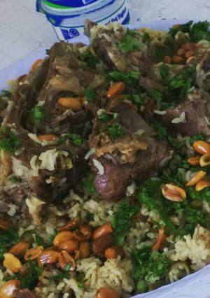 صورة لوصفة مقلوبة فول ب لحمه