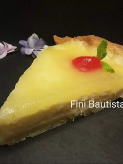 Una foto de Tarta con crema de coco y piña (masa quebrada)