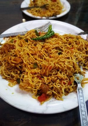 A picture of Maggi in noodles style.