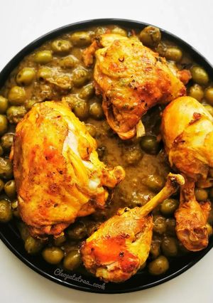 Une photo de Poulet aux olives au cookeo