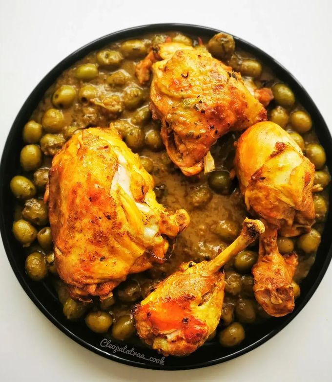 Une photo de Poulet aux olives au cookeo