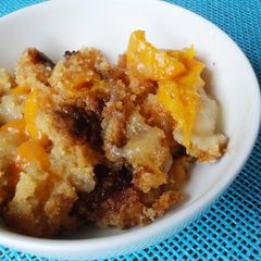 A picture of Peach Cobbler.