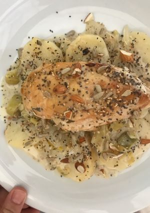 Una foto de Pollo con papas versión saludable