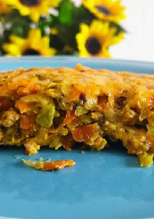 Una foto de Soufflé de zucchinis y zanahorias