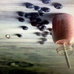 A picture of blueberry smoothie.