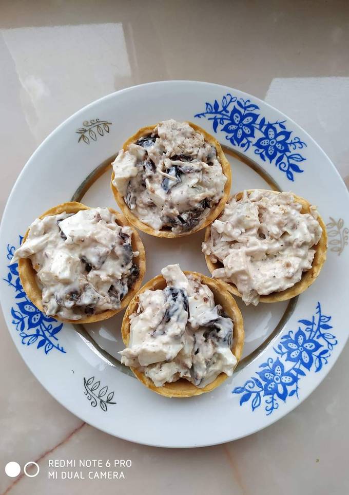 Салат "Чорна курка" для тарталеток