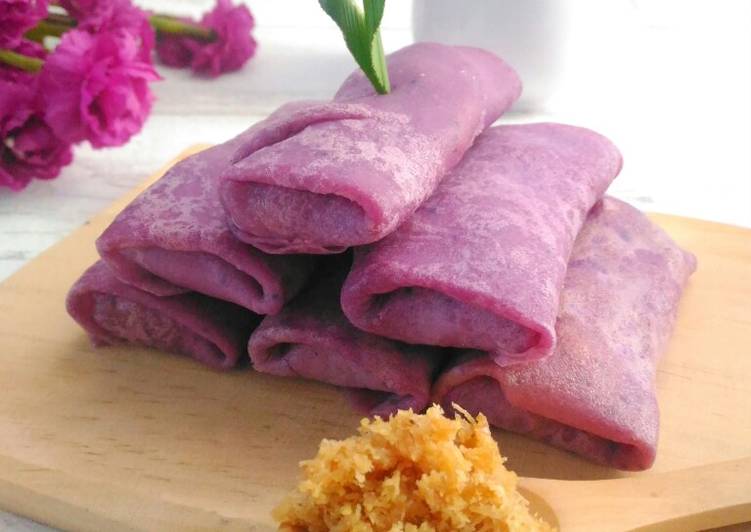 Resep Dadar Gulung Ubi Ungu yang Lezat Sekali