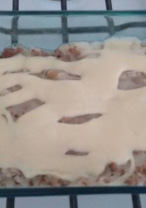 Una foto de Pastel de carne molida con puré de patatas.ॐ