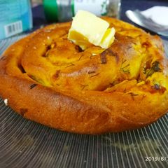 A picture of Pecan savory bread role.