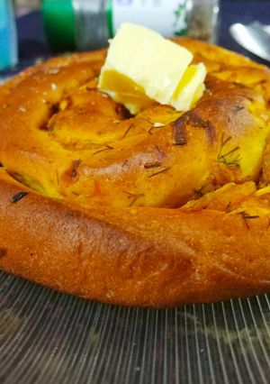 A picture of Pecan savory bread role.