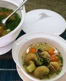 Sopa de calabaza con pasta lumaconi