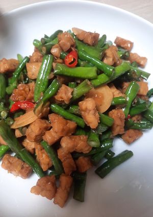 Foto resep Tumis kacang panjang tempe