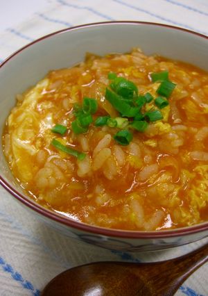 A picture of Spicy Delicious Rice Porridge with Gochujang.