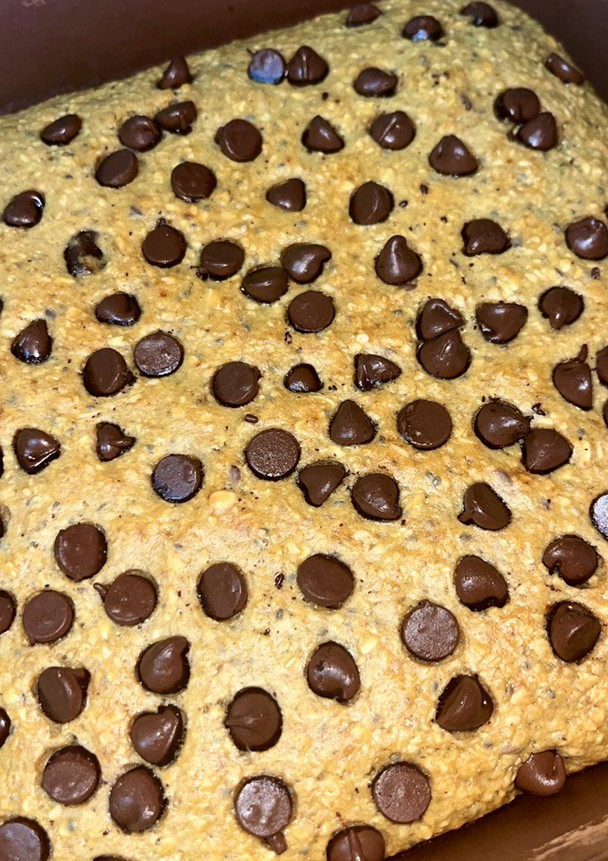 Una foto de Queque plátano avena
