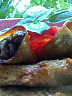 A picture of Sig's Spinach and Mushroom Cannelloni.