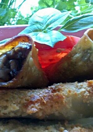A picture of Sig's Spinach and Mushroom Cannelloni.