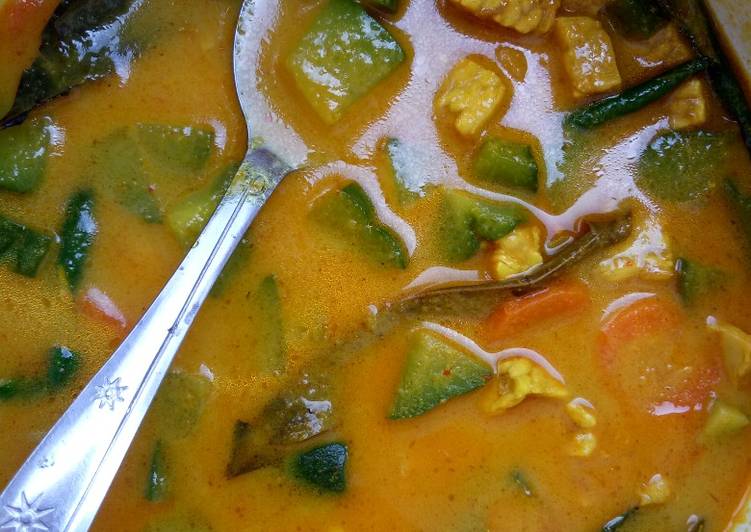 Langkah Mudah untuk Membuat Gulai Sayur Labu+Wortel+Tempe, Sempurna